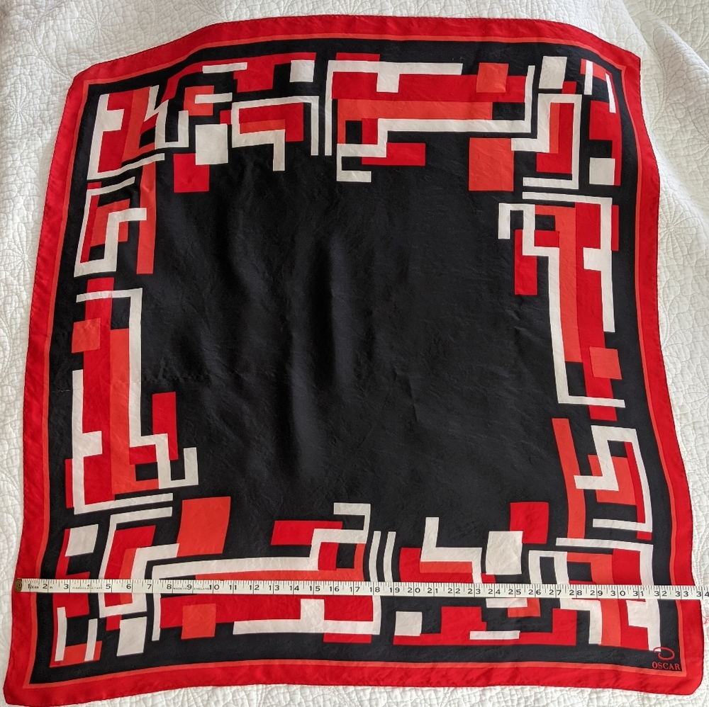 Oscar De La Renta Silk Scarf - Picture 3 of 5